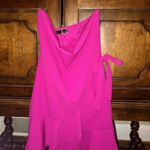 NWOT Blue Blush Pink Strapless Dress, Size Large